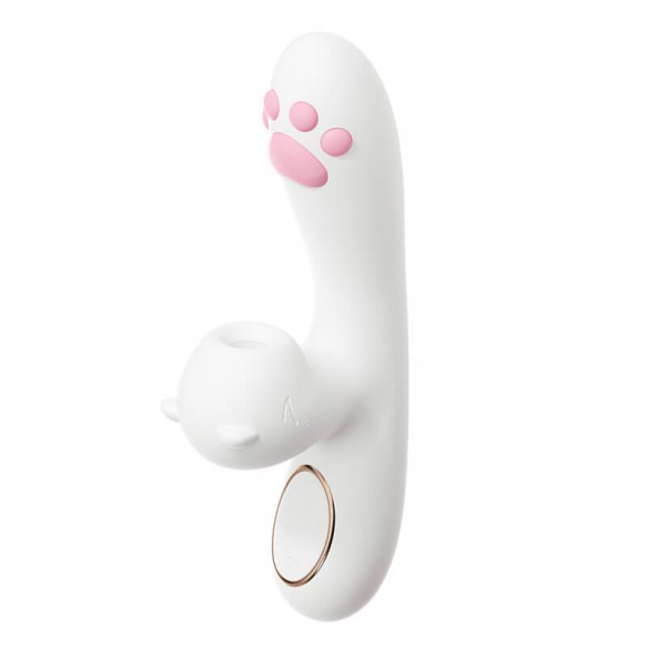 MizzZee - Cute Meow Heating Suction Vibrator Wand (Chargeable - White)